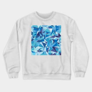 Blue Geometric Crystal Pattern Crewneck Sweatshirt